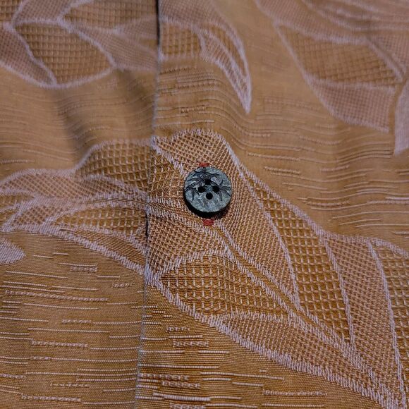 Tommy Bahama Island Zone Relax 100% Silk Burnt Sienna Orange Camp Tropical NWOT - Picture 9 of 11